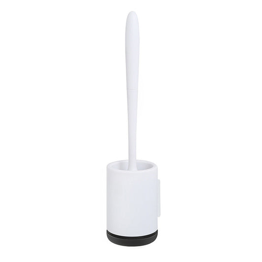 Toilet Brush with Holder - Ergonomic Desin, Deep Clean Silicone Bristles for Bathroom Cleaning