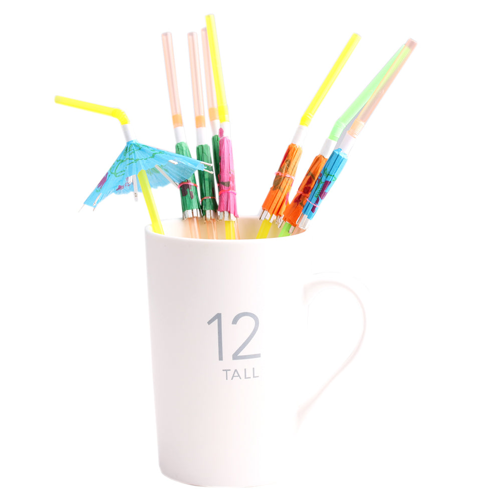 10PC Biodegradable Paper Drinking Straws - ECO - Friendly, Stylish & Disposable