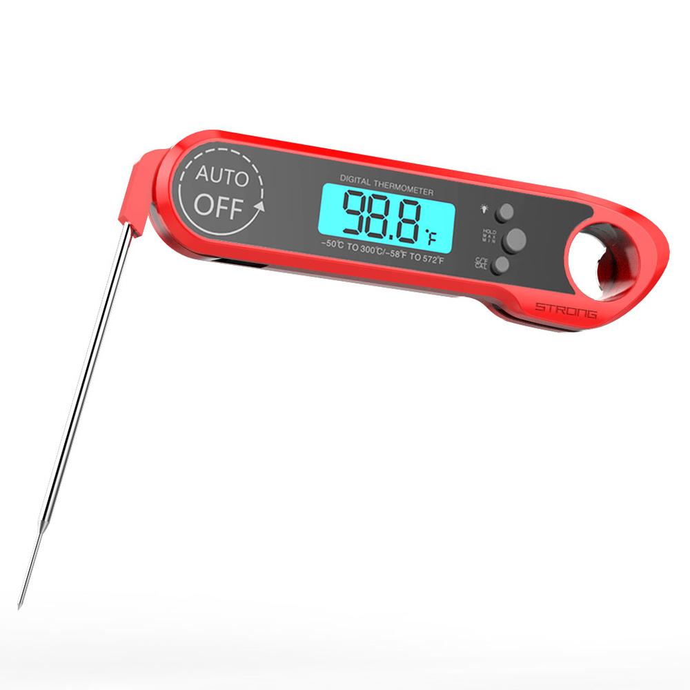 Digital Meat Thermometer for Cooking & Grilling Instant Read Food Thermometer with Backlight LCD & Foldable Desing