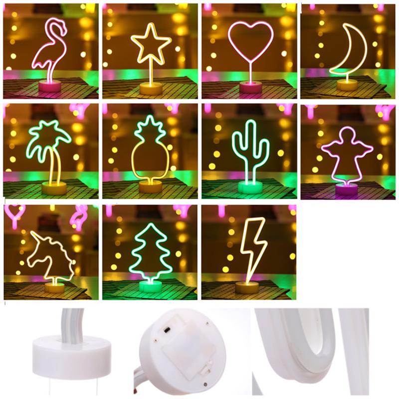 Tropical Nights Neon Deco Lights With Remote Control`- Fun LED Table Lights