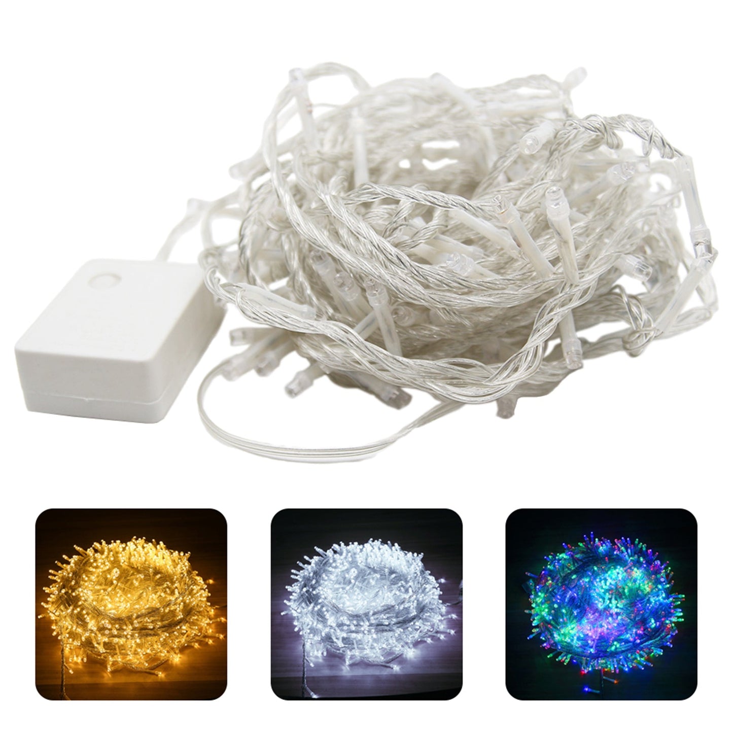 100/200 LED Waterproof String Lights - Christmas & Fairy Lights with 8 Modes