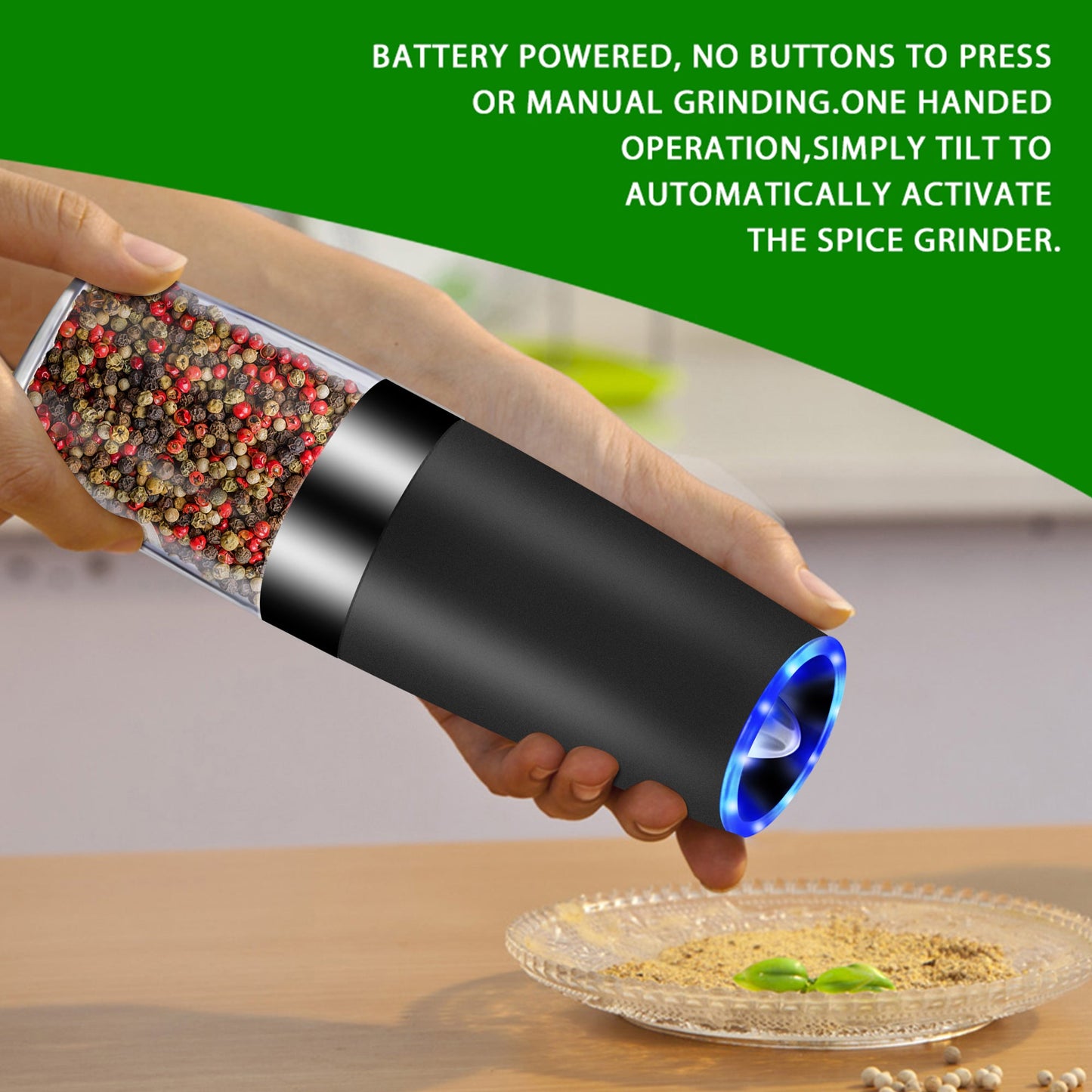 Electric Gravity Sensor Automatic Pepper Grinder Kitchen Tools