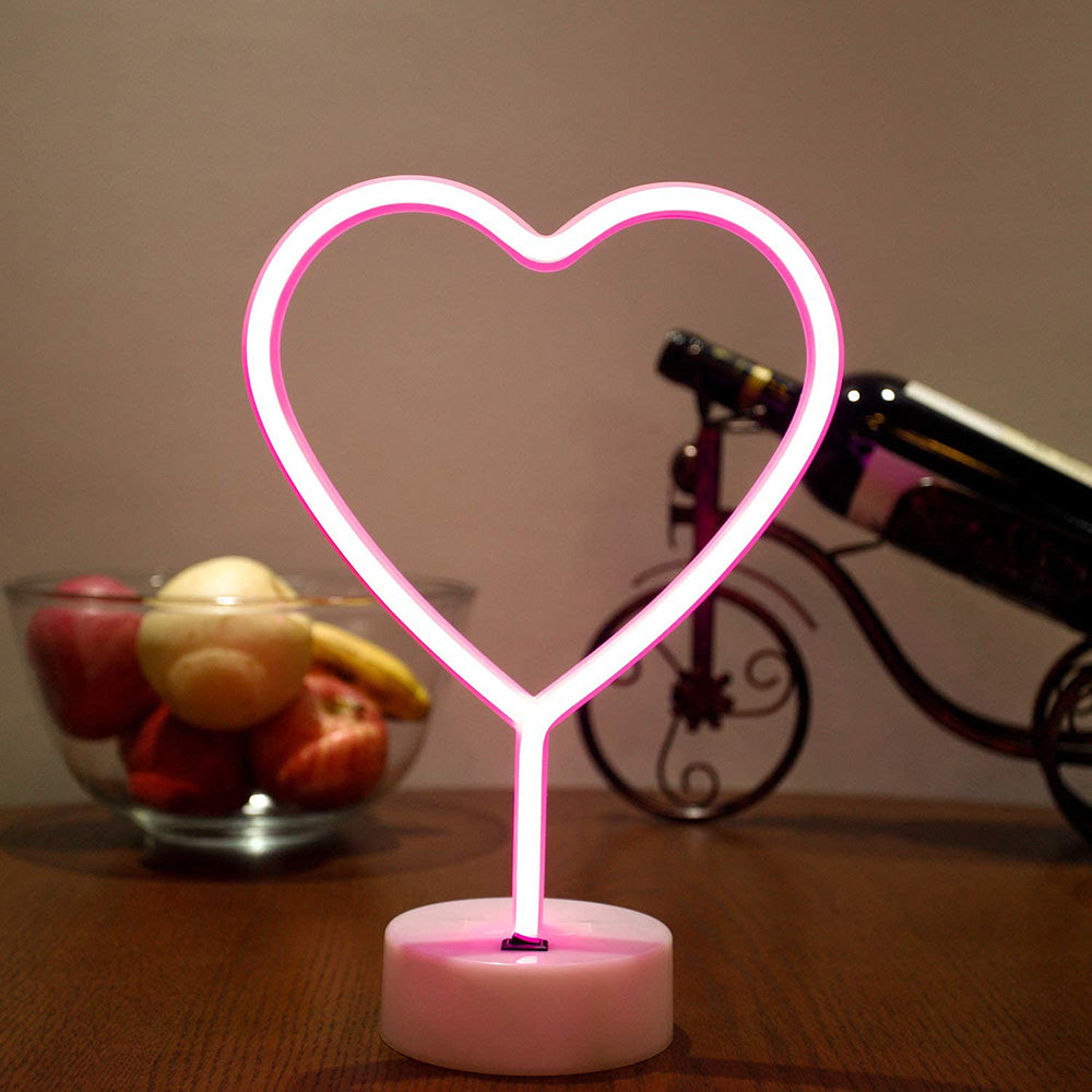 AMZER Neon LED Decorative Lamps with Holder - Modern Holiday and Party Lighting