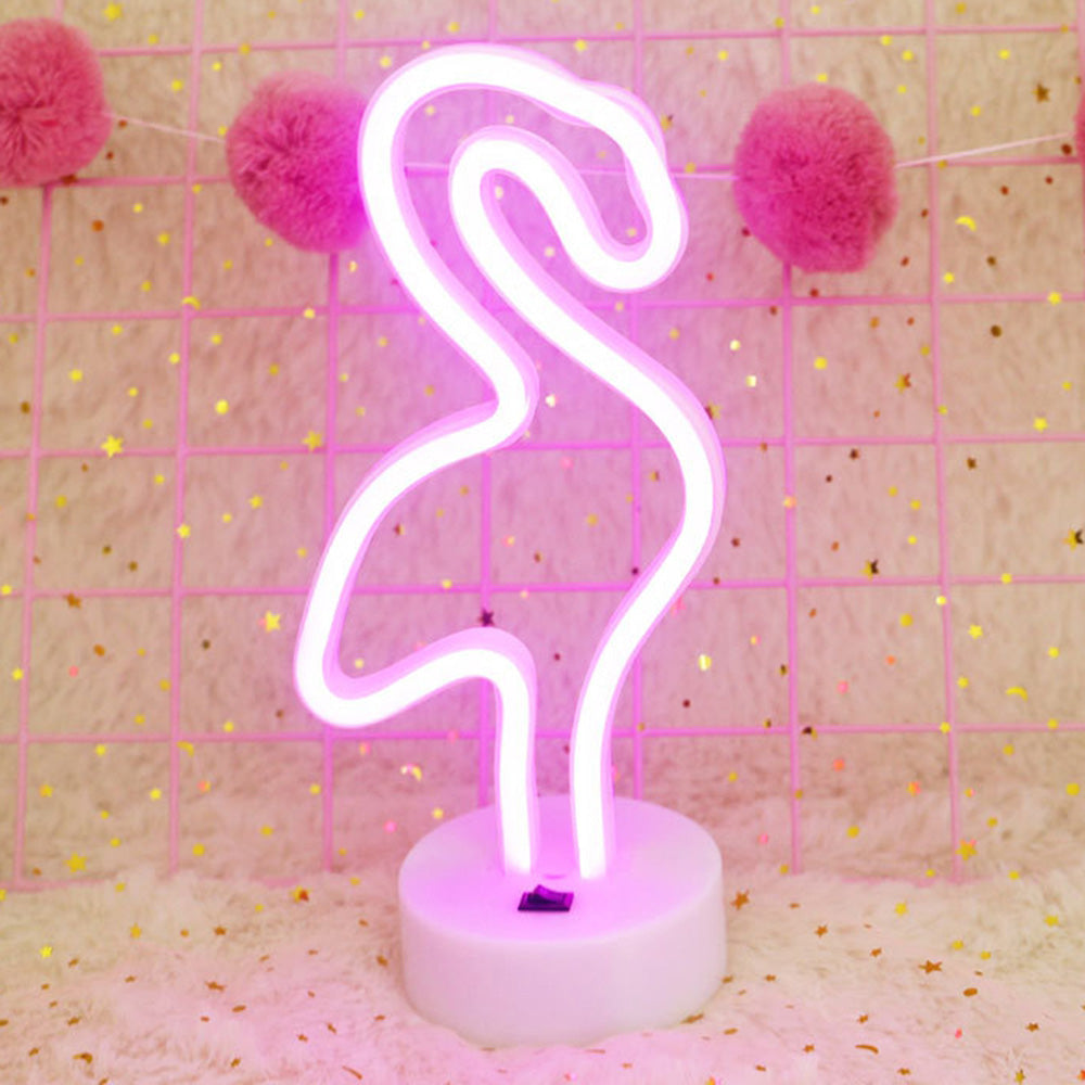 AMZER Neon LED Decorative Lamps with Holder - Modern Holiday and Party Lighting