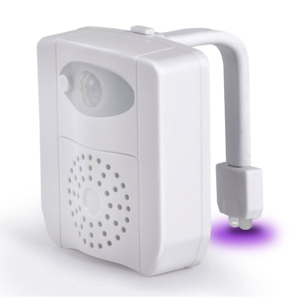 Lámpara desinfectante ultravioleta CLEAN BOWL: inodoros libres de gérmenes con sensor de movimiento LED