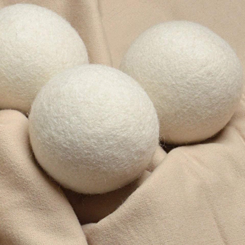 Reusable Wool Dryer Balls - Natural Fabric Softener (Set of 6)