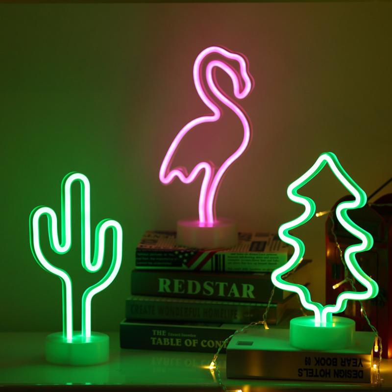 Tropical Nights Neon Deco Lights With Remote Control`- Fun LED Table Lights