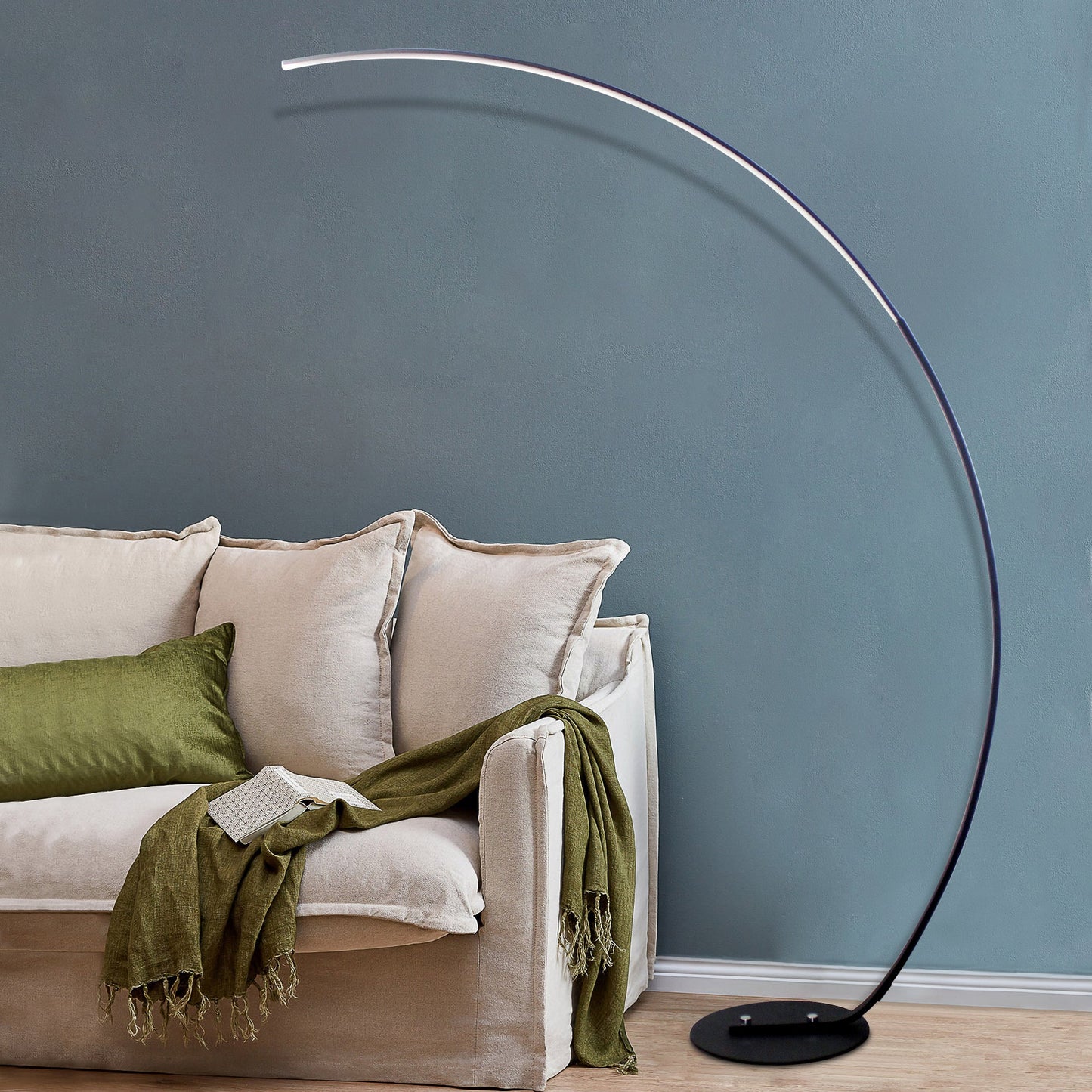 RGBW Modern Curve Floor Lamp with Remote Control - 16 Million  Colors & Dimmable, Ambient Lighting for Home Decor