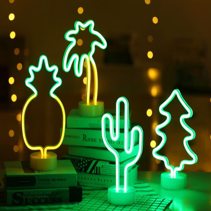 Tropical Nights Neon Deco Lights With Remote Control`- Fun LED Table Lights