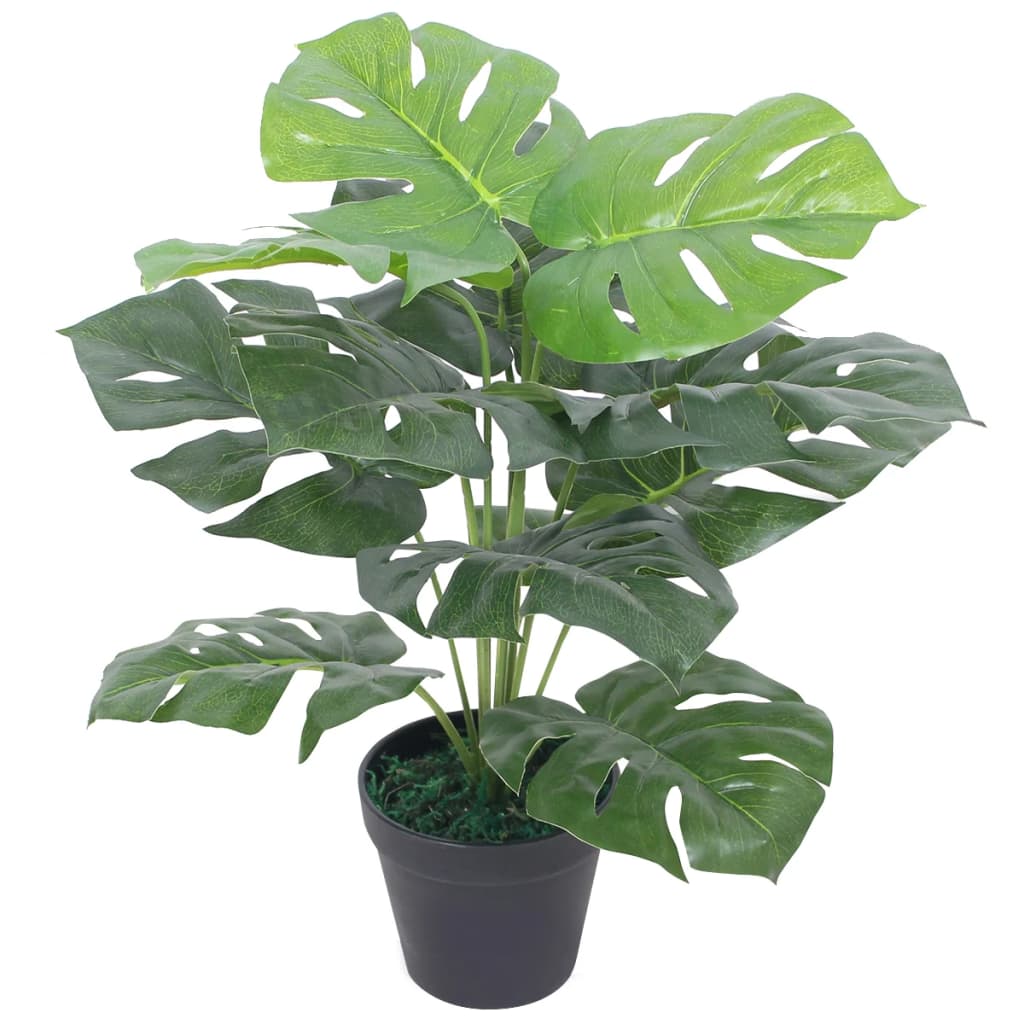 Artificial Monstera Plant in Pot -17.7", 27.6", 66.9" Realistic Faux Greenery for Home & Office Decor