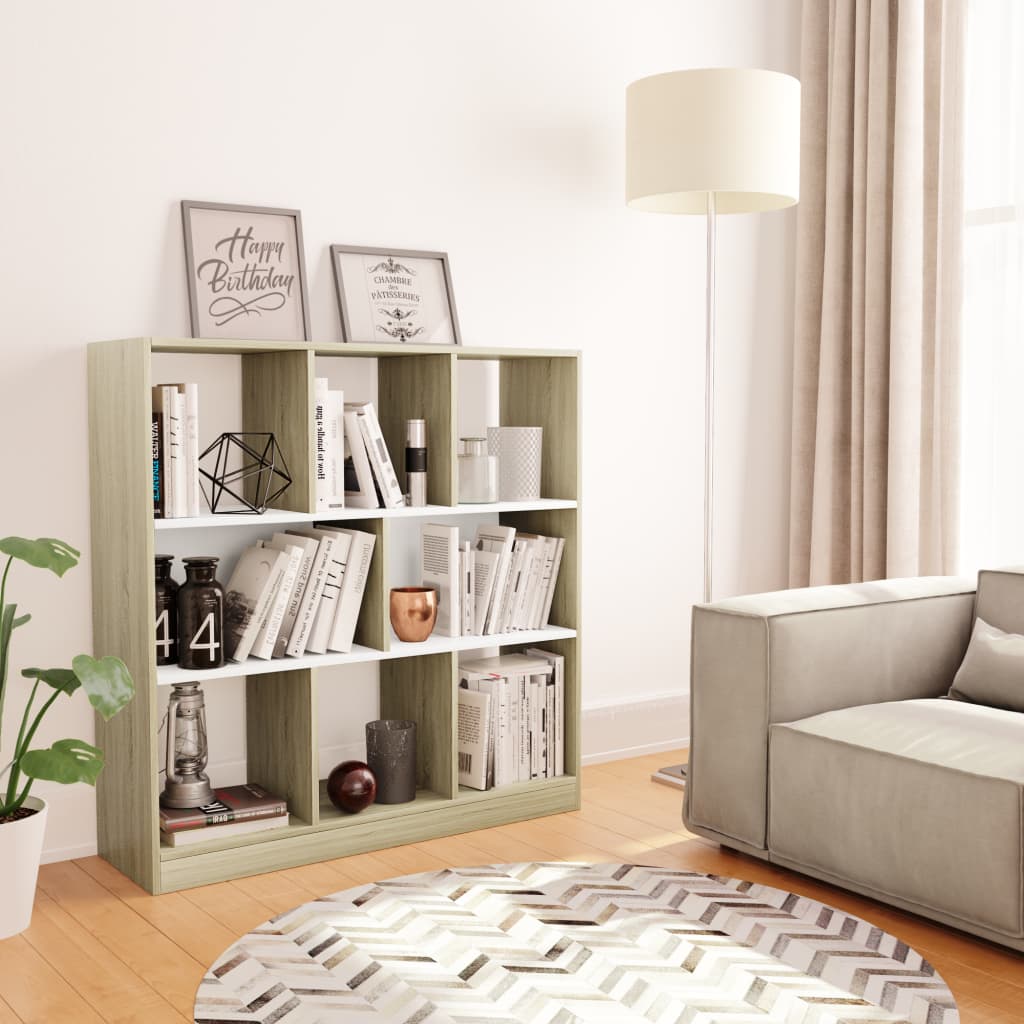 Modern Book Cabinet White - with Multiple Shelves