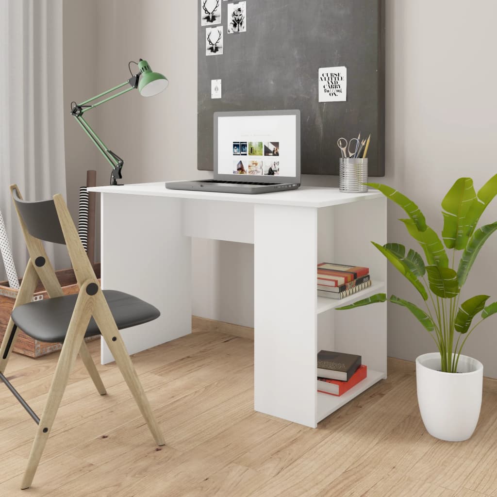 Modern Compact Desk 43.3"x23.6"x28.7" with Storage - Ideal for Home or Office