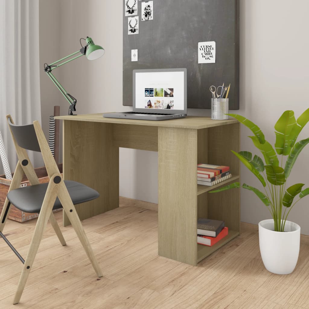 Modern Compact Desk 43.3"x23.6"x28.7" with Storage - Ideal for Home or Office