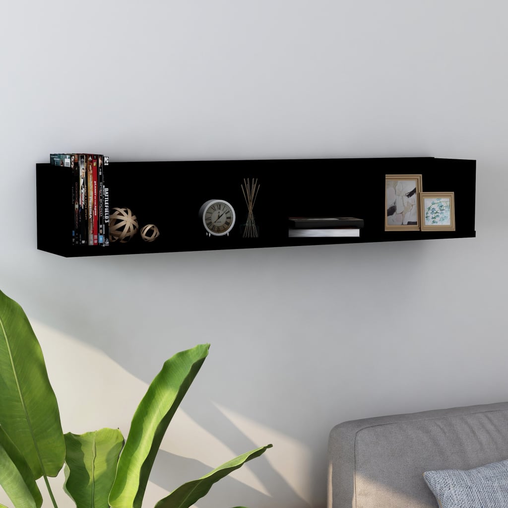 CD Wall Shelf White 39.4"x7.1"x7.1" Modern Storage Solution for CDs, DVDs & More