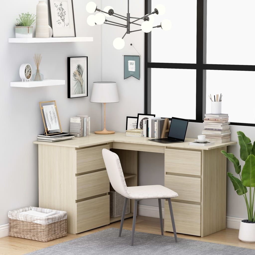 Compact Corner Desk 57.1"x39.4"x29.9" with Shelves - Perfect for Study or Office