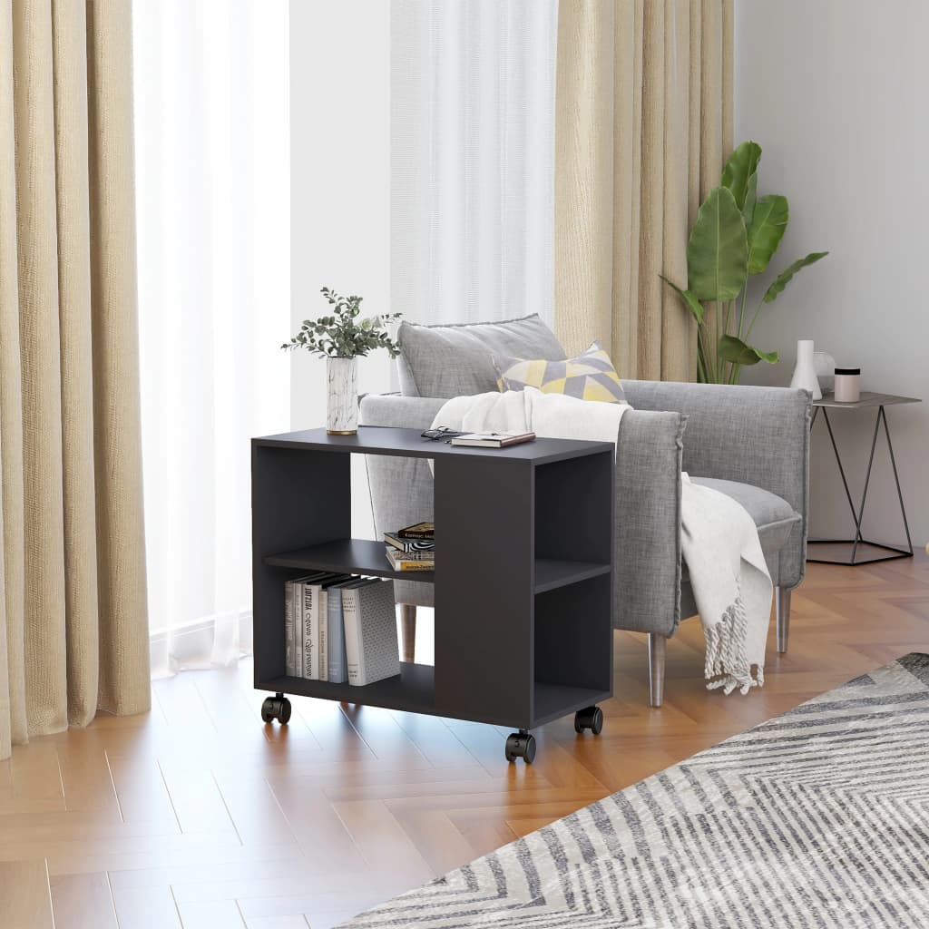 Elegant Side Table with Wheels-Stylish & Functional Storage