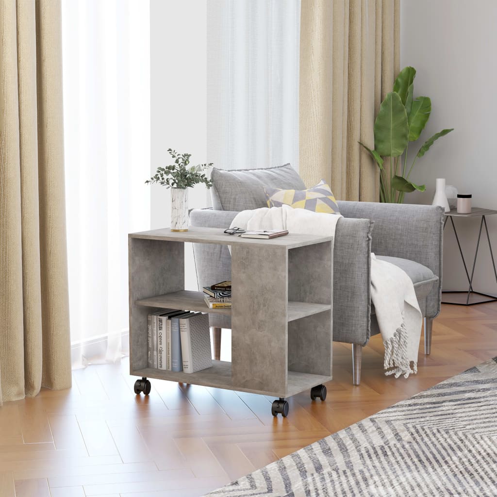 Elegant Side Table with Wheels-Stylish & Functional Storage