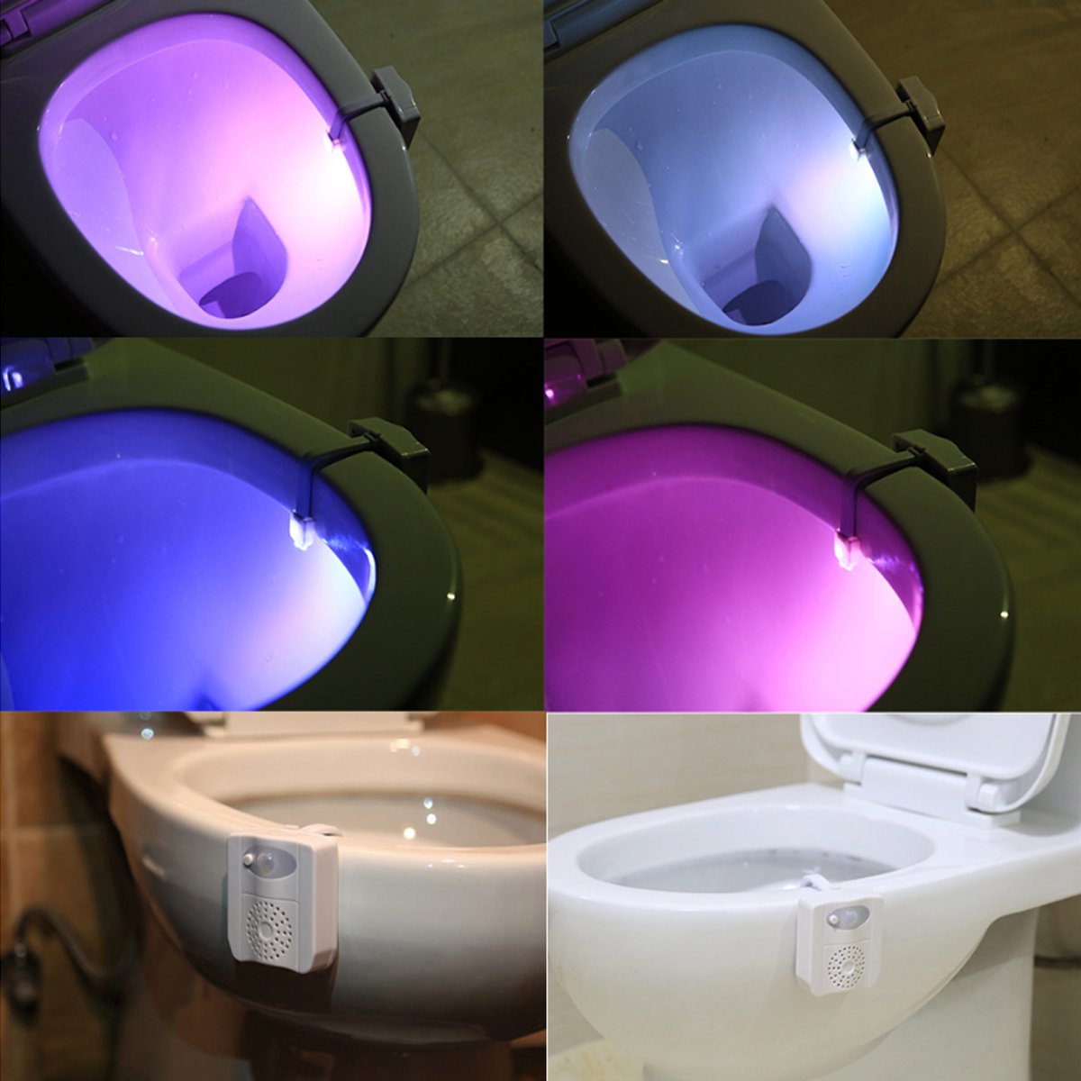 Lámpara desinfectante ultravioleta CLEAN BOWL: inodoros libres de gérmenes con sensor de movimiento LED