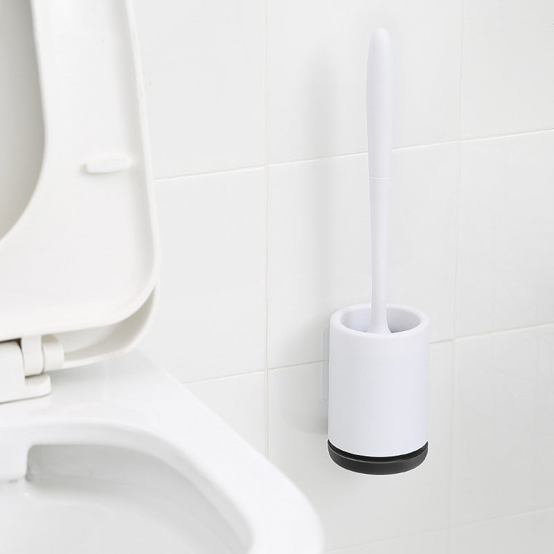 Toilet Brush with Holder - Ergonomic Desin, Deep Clean Silicone Bristles for Bathroom Cleaning