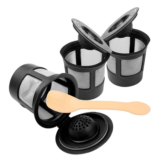 3pcs Reusable Coffee Filter Pod with Spoon - Eco-Friendly Coffee Solution