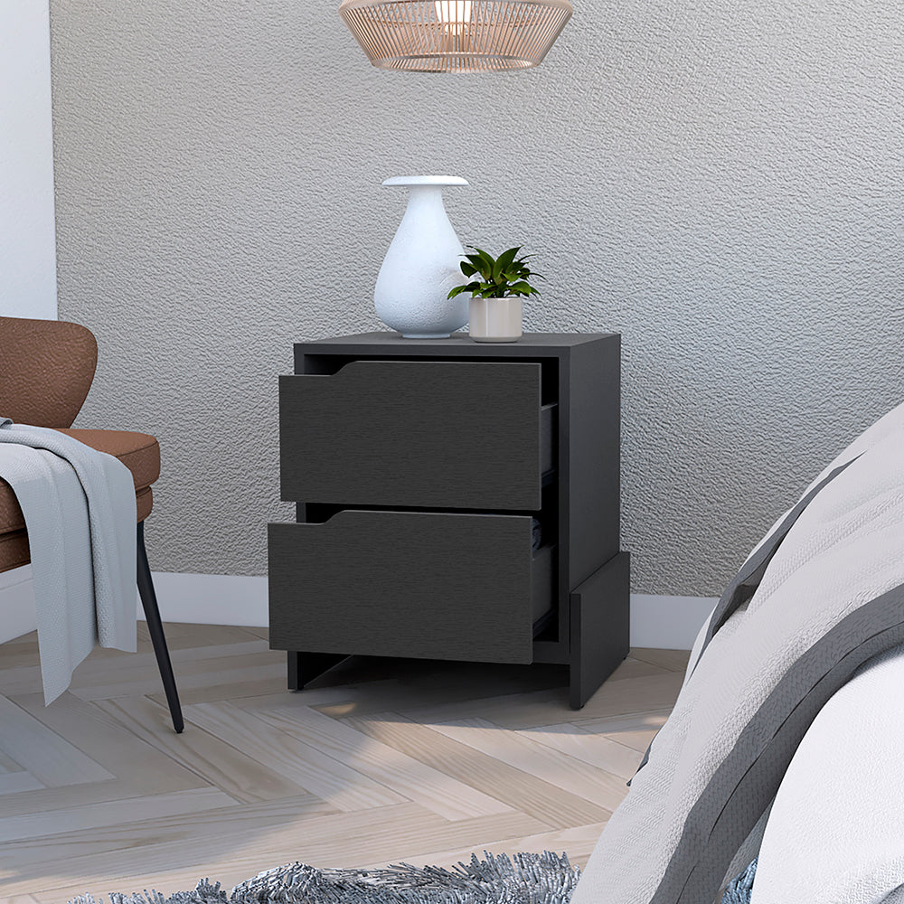 Brookland Nightstand - Modern Bedside Table with 2 Drawers