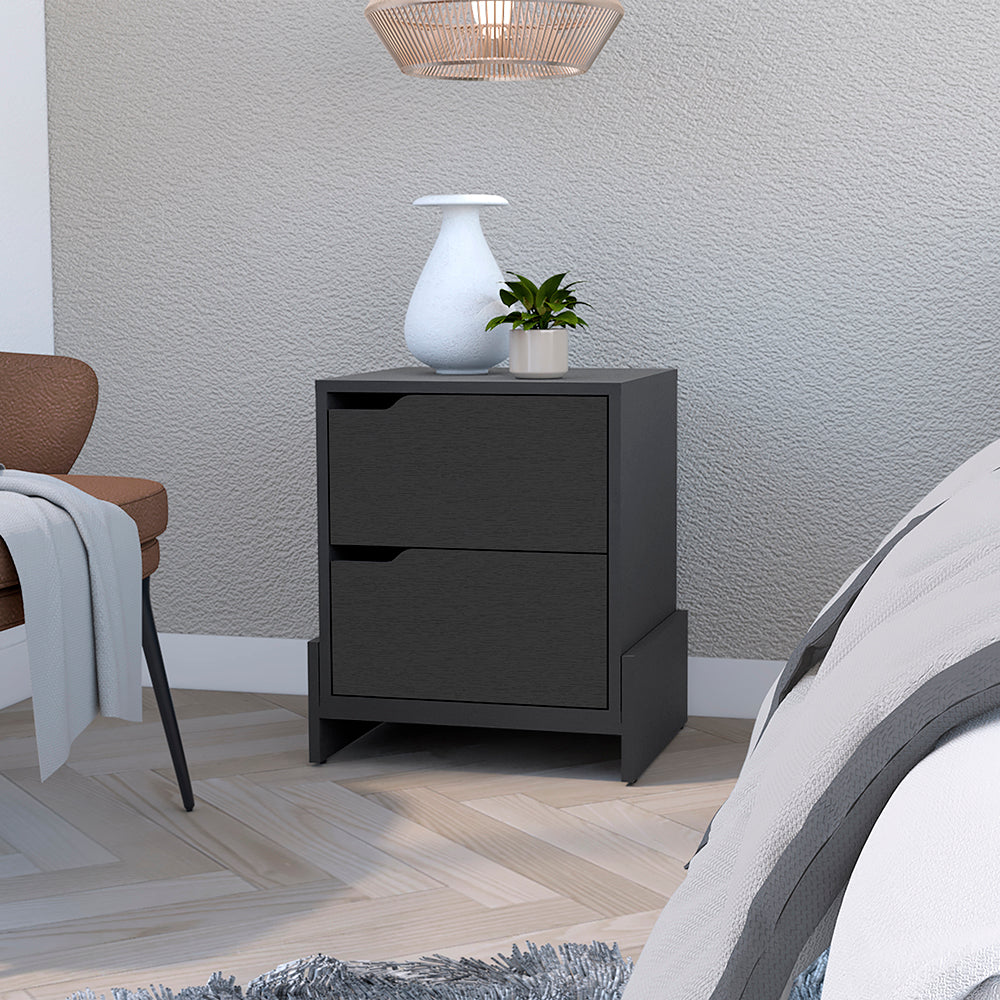 Brookland Nightstand - Modern Bedside Table with 2 Drawers