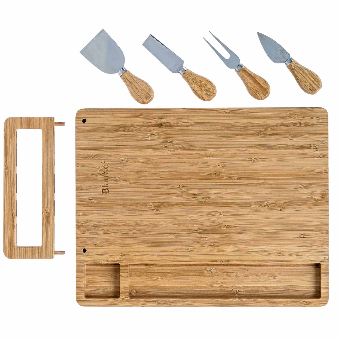 Premium Bamboo Cheese Board Set Charcuterie Platter with Cutlery & Serving Tools