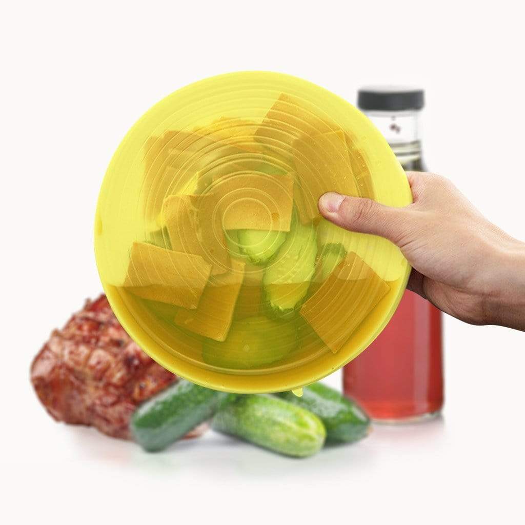 Silicone Food Lids (6-Piece Set) - Reusable, Stretchable, and Eco-Friendly