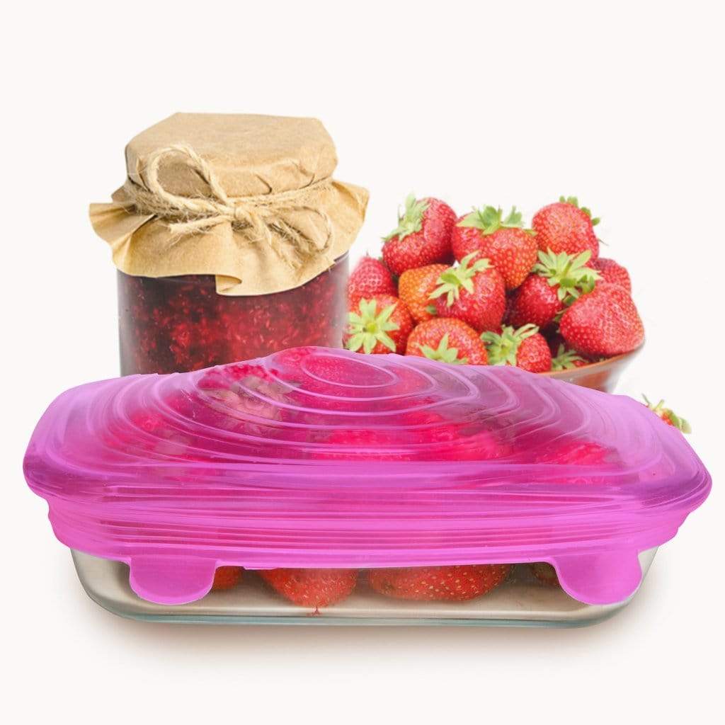 Silicone Food Lids (6-Piece Set) - Reusable, Stretchable, and Eco-Friendly