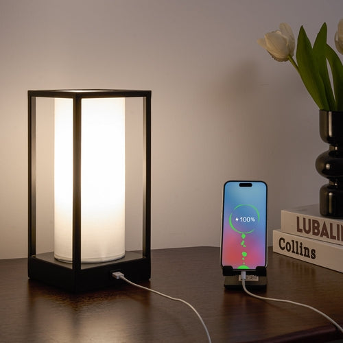 Hokkaido Table Lamp with Built-In Phone Charger