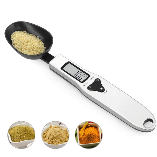 Digital Measuring Spoon Scale - Kitchen Electronic Food Scale for Cooking & Baking, High Precision, 500g Capacity