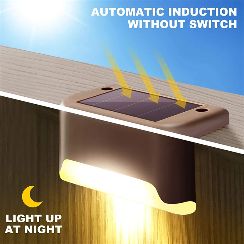 Solar Deck Lights LED Waterproof Outdoor Step Light - Energy Efficient