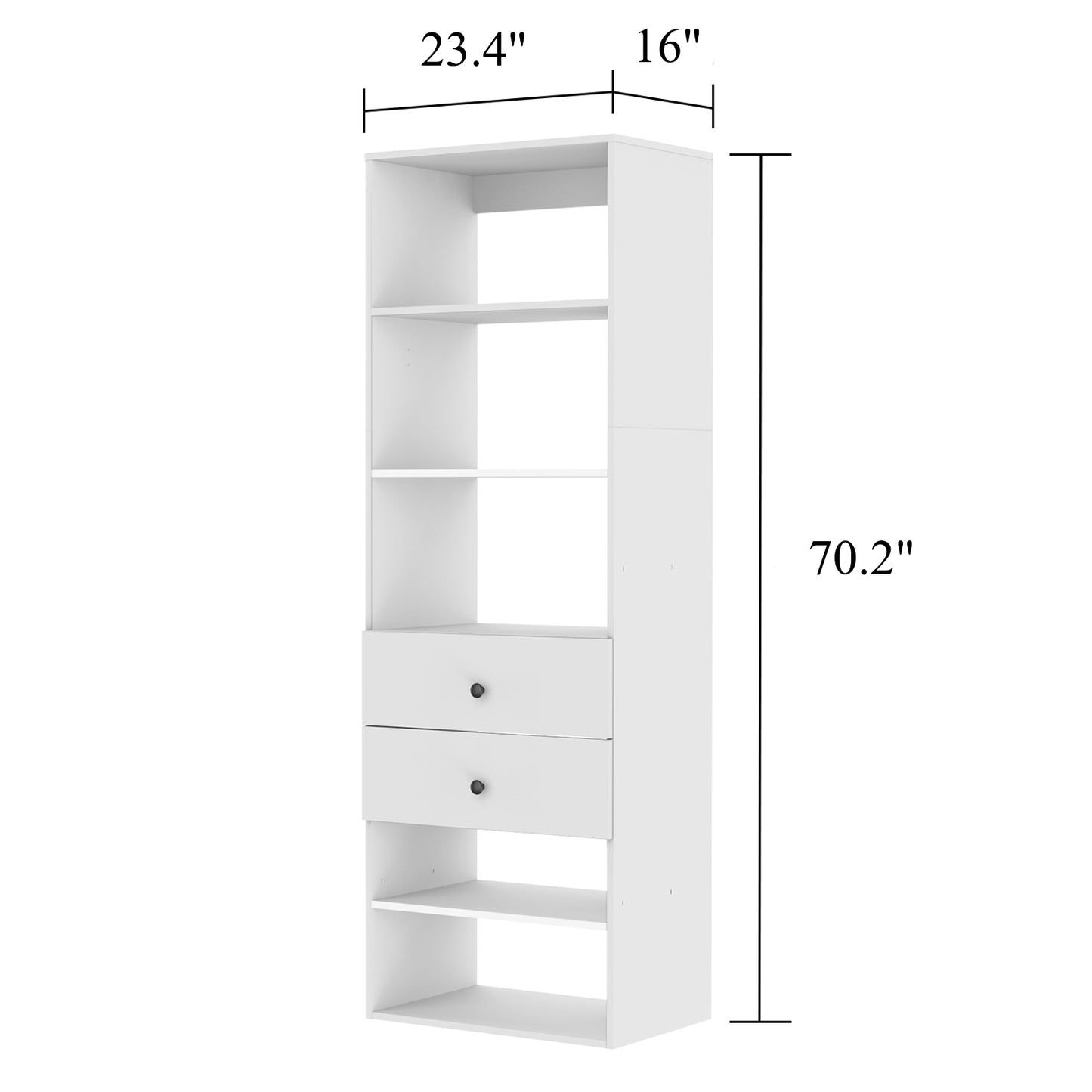 Sistema de armario de madera con estanterías y cajones: solución de almacenamiento modular para la organización del hogar