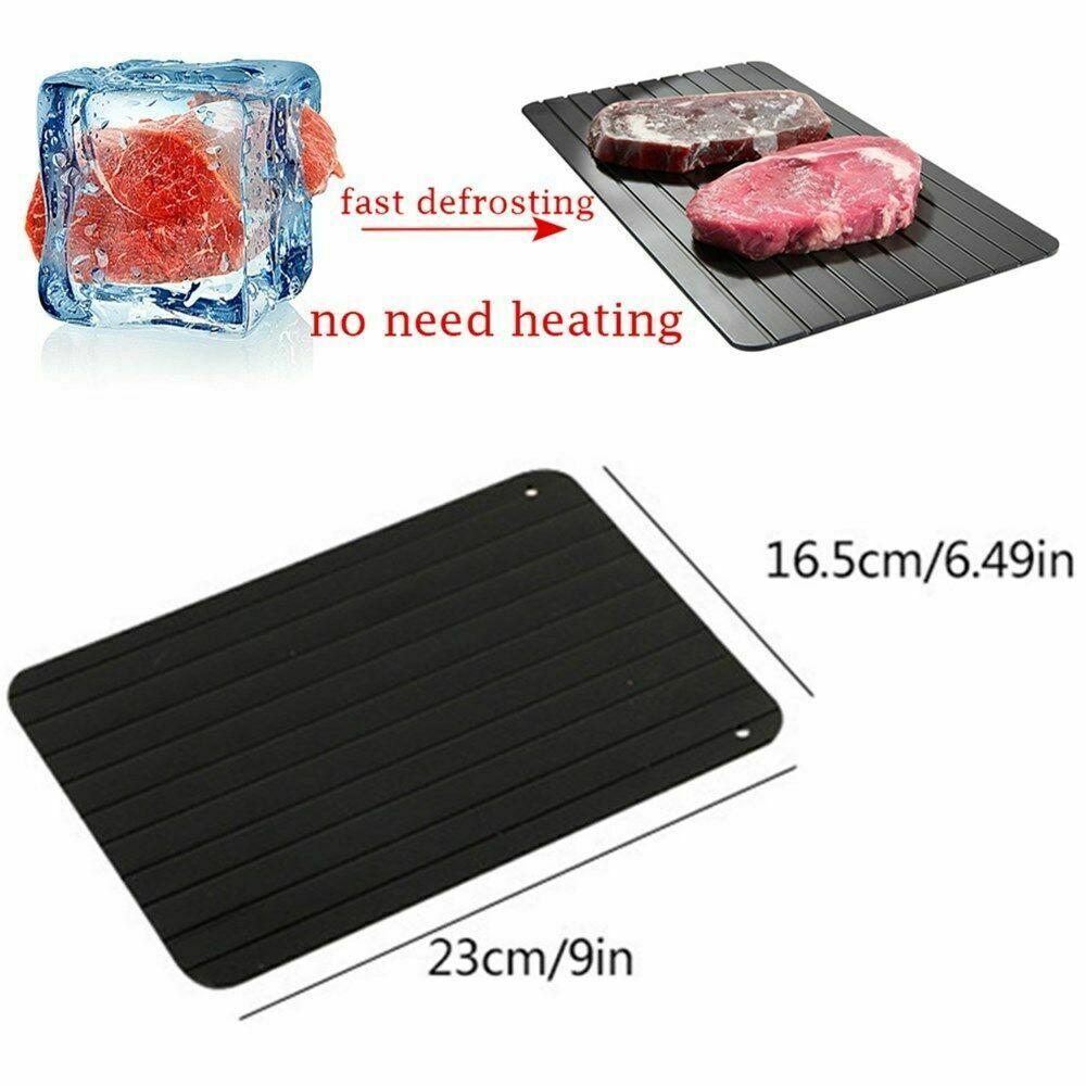 Fast Defrosting Tray for Frozen Foods - Rapid Thaw Plate for Meat, Fish, and More - No Electricity Needed