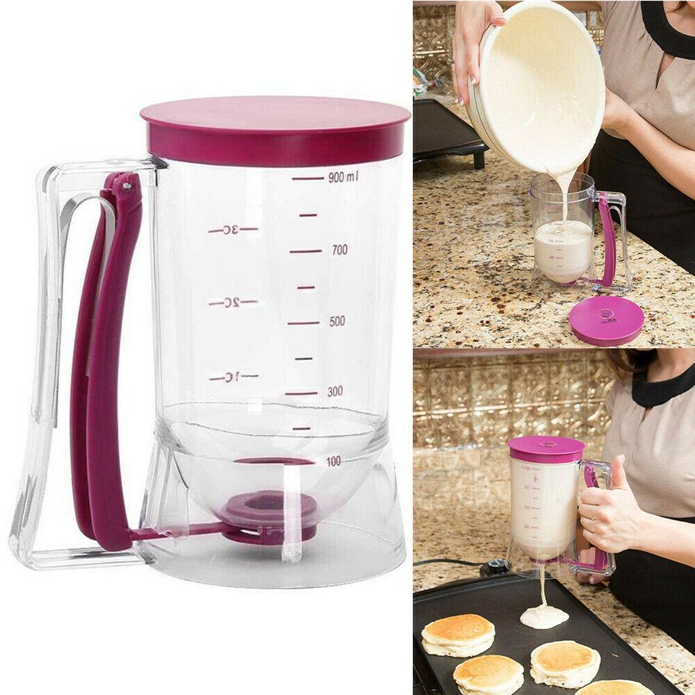 Dosificador de masa para panqueques, cupcakes y muffins: herramienta de medición de 900 ml