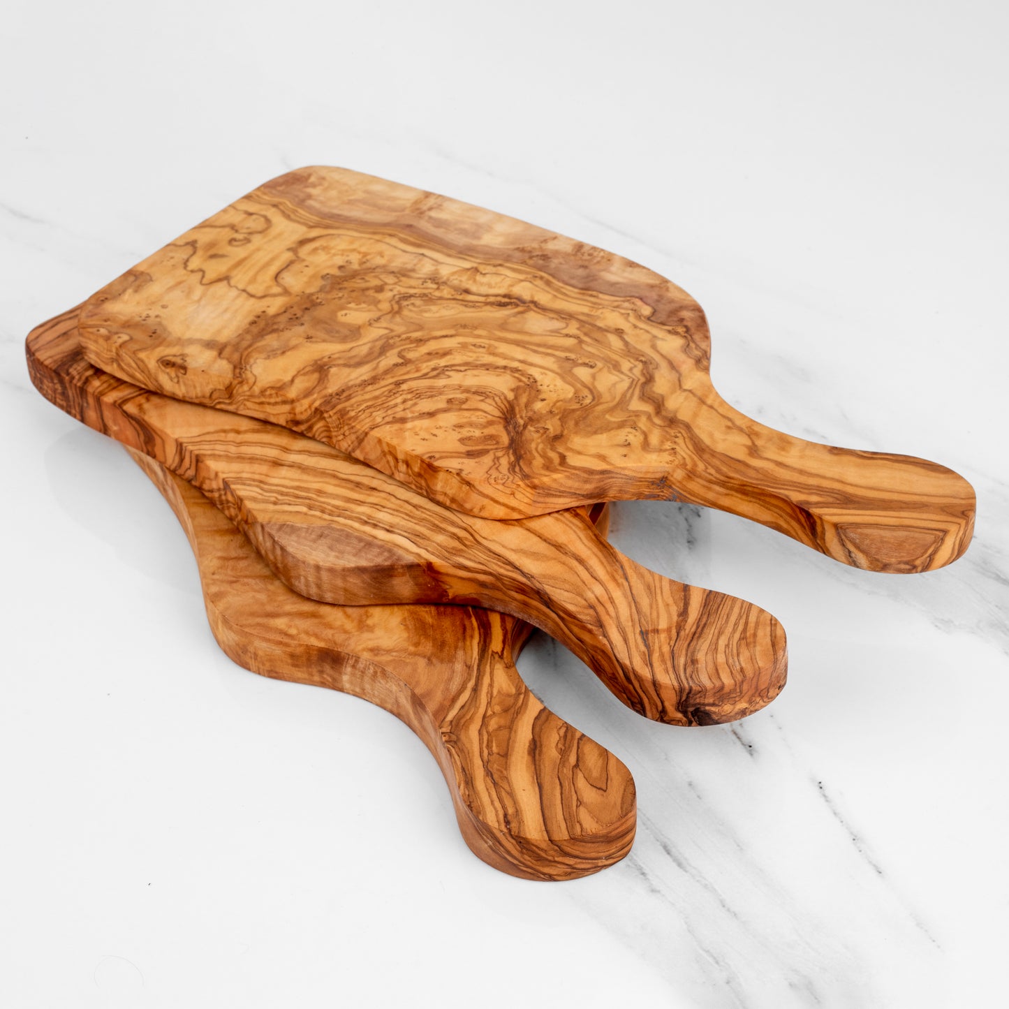 Handmade Olive Wood Cutting Board with Handle - Durable & Stylish Kitchen Essential