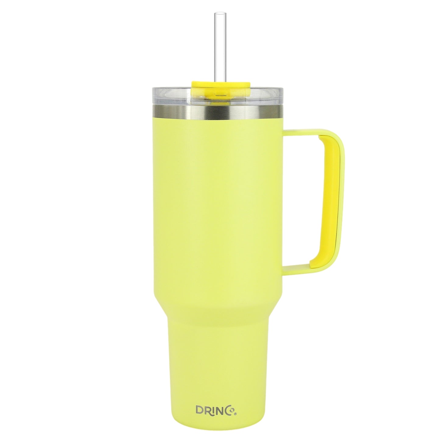 Drinco 40oz BugSur Insulated Tumbler with Handle & Straw Large Stainless Steel Travel Mug