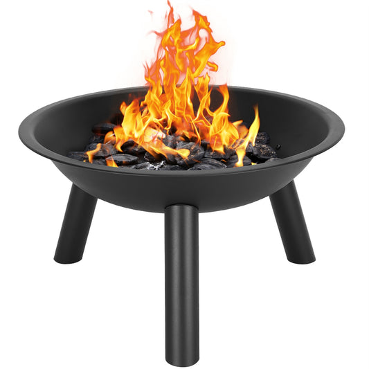 Portable Outdoor Fire Pit for Backyard, Camping, and Patio - Durable Steel Bowl - 22 Inches