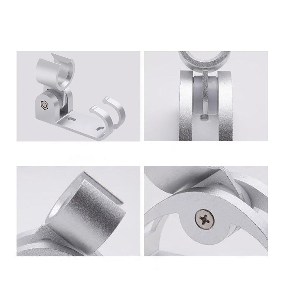 Adjustable Shower Head Holder - Space Aluminum, Wall-Mounted, Waterproof, and Durable