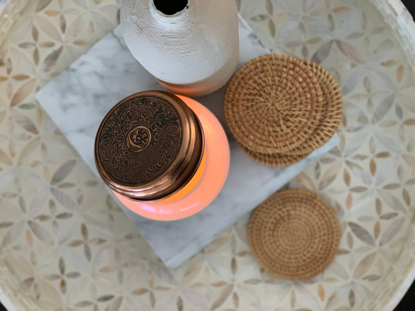 Handmade Rattan Coasters - Set of 4 Stylish Table Decor