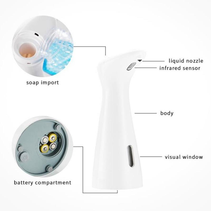 Touchless Automatic Soap Dispenser 200ml Capacity Battery-Operated Sensor Pump for Bathroom & Kitchen