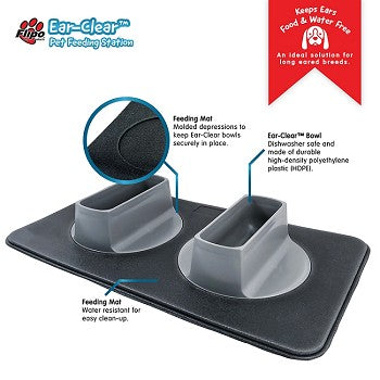 Elevated Pet Feeding Bowls with Anti-Spill Mat - Slow Feeder for Dogs & Cats, Dishwasher Safe